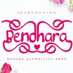 Bendhara Script Font