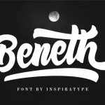 Beneth Bold Script Font - Fonte Grátis Beneth Bold Script Font