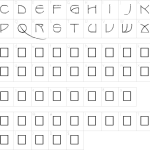 Mapa de caracteres da fonte Benjamin Caps Font
