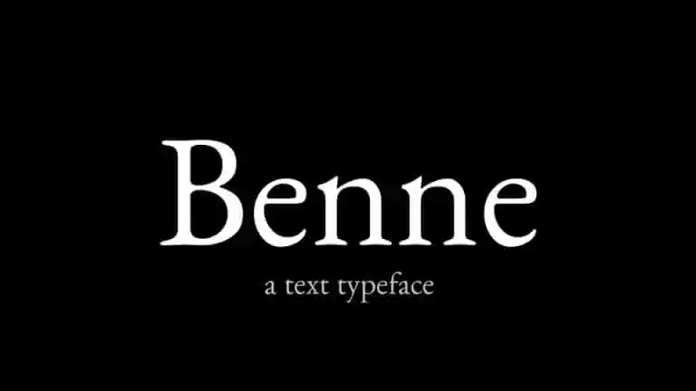 Benne Serif Font
