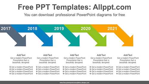 Bent Arrows PowerPoint Diagram