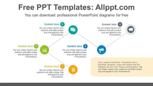Bent line flow PowerPoint Diagram Template