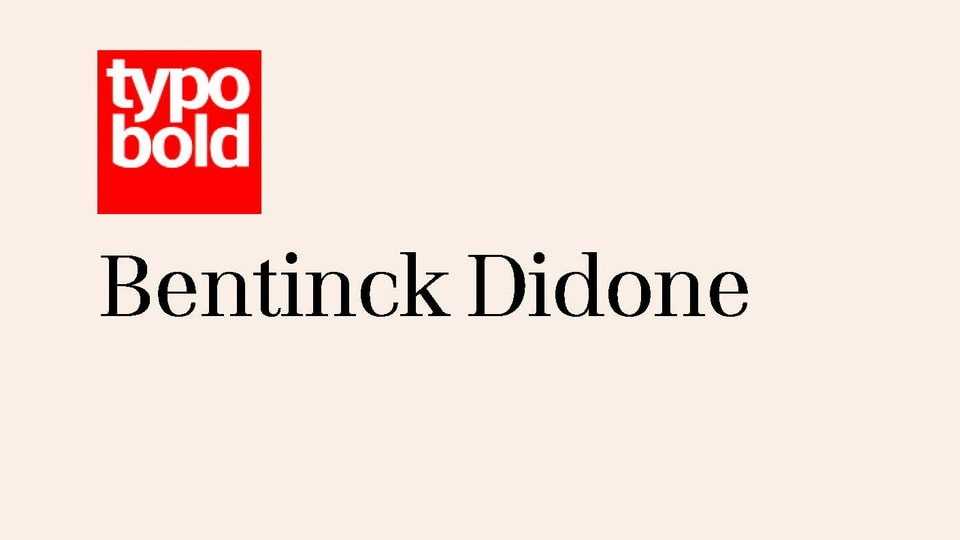 Bentinck Font › Fontesk