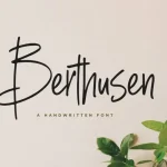 Berthusen Handwritten Font