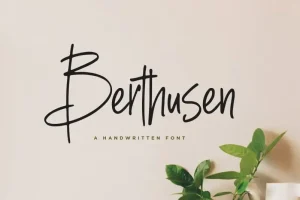 Berthusen Handwritten Font