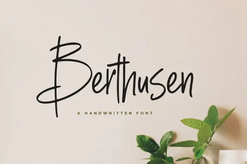 Berthusen Handwritten Font