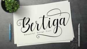 Bertiga Script Font › Fontesk