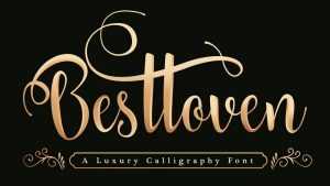 Besttoven Script Font › Fontesk
