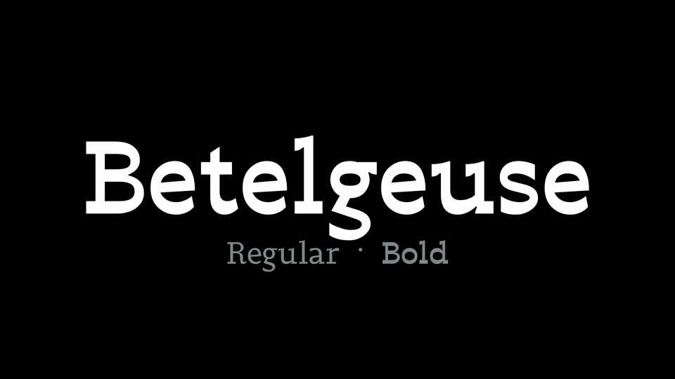 Betelgeuse Font Family › Fontesk