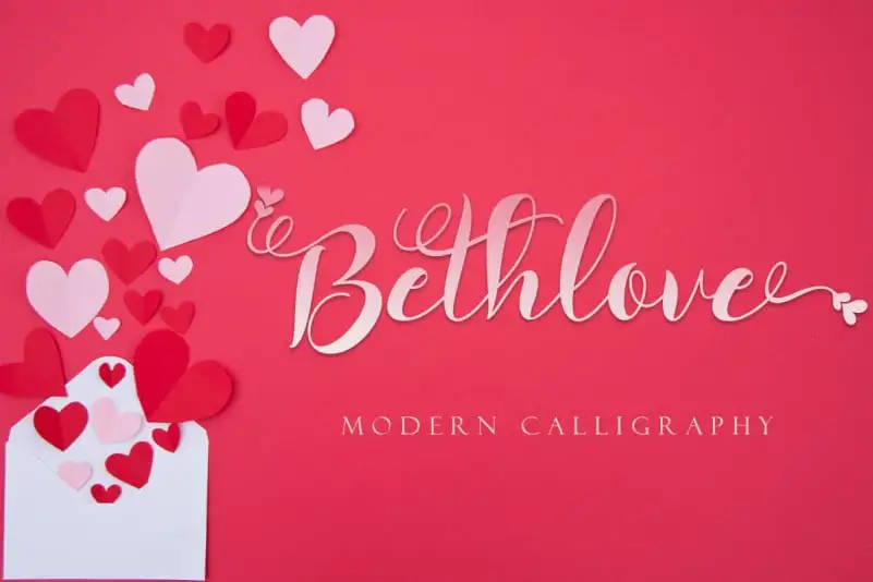 Bethlove Calligraphy Font