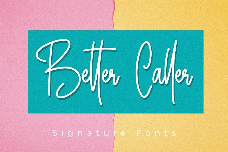 Better Caller Signature Font
