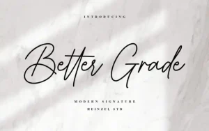 Better Grade Handwritten Font