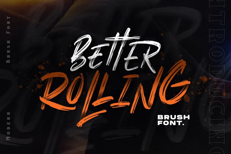 Better Rolling Brush Font