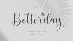 Betterday Script Font › Fontesk