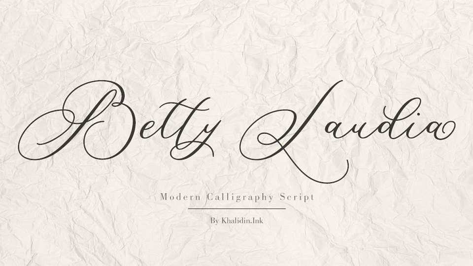 Betty Laudia Script Font › Fontesk