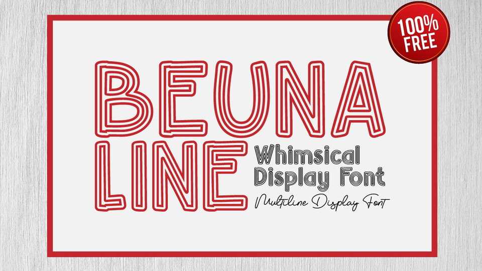 Beuna Line Font › Fontesk