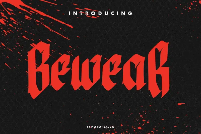 Bewear Creepy Font
