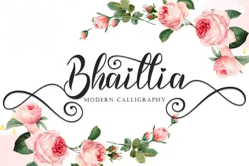Bhaillia Calligraphy Font