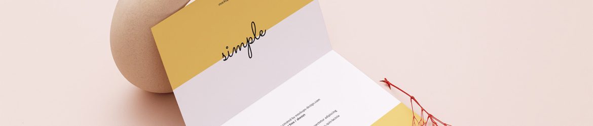 Bi fold A6 flyer mockup