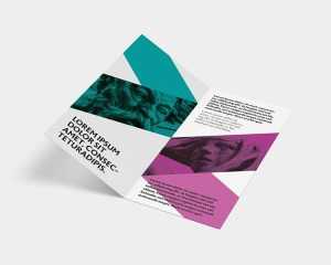 Bi-fold DL leaflet mockup