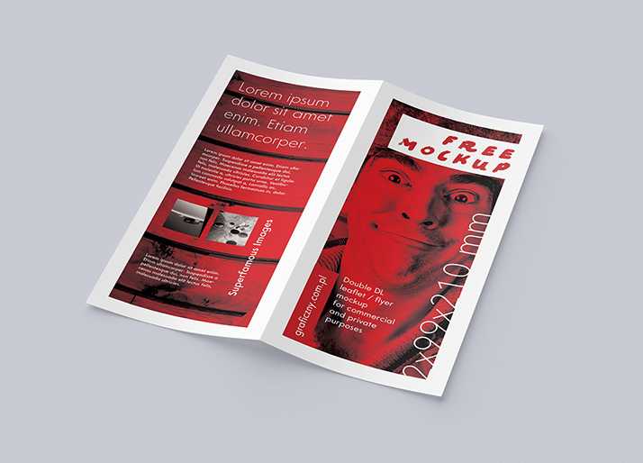 Bi-fold DL leaflet mockup