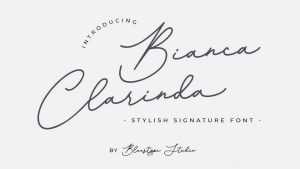 Bianca Clarinda Script Font › Fontesk