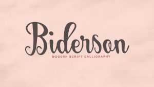 Biderson Font › Fontesk
