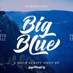 Big Blue Bold Script Font - Fonte Grátis Big Blue Bold Script Font