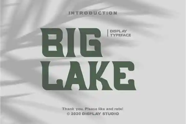 Big Lake Display Font