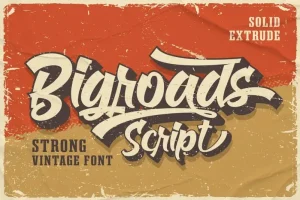 Bigroads Bold Script Font