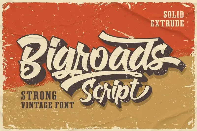 Bigroads Bold Script Font