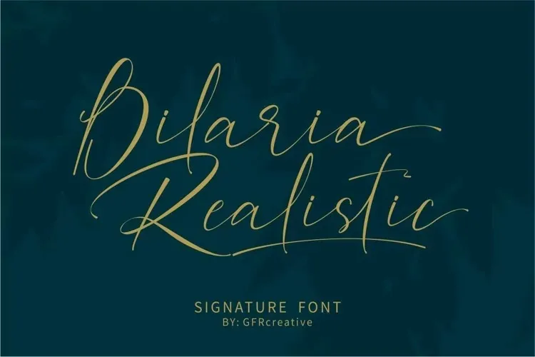 Bilaria Realistic Font