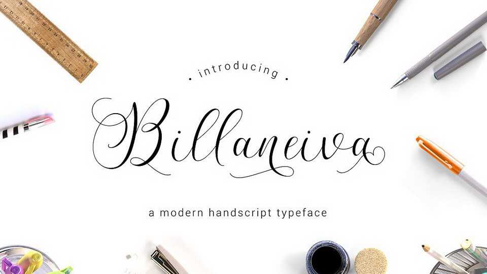 Billaneiva Script Font › Fontesk