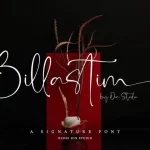 Billastim Script Font - Fonte Grátis Billastim Script Font