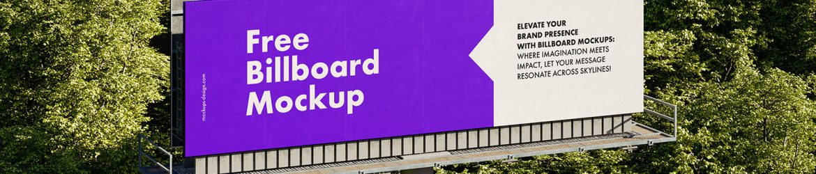 Billboard in the trees mockup