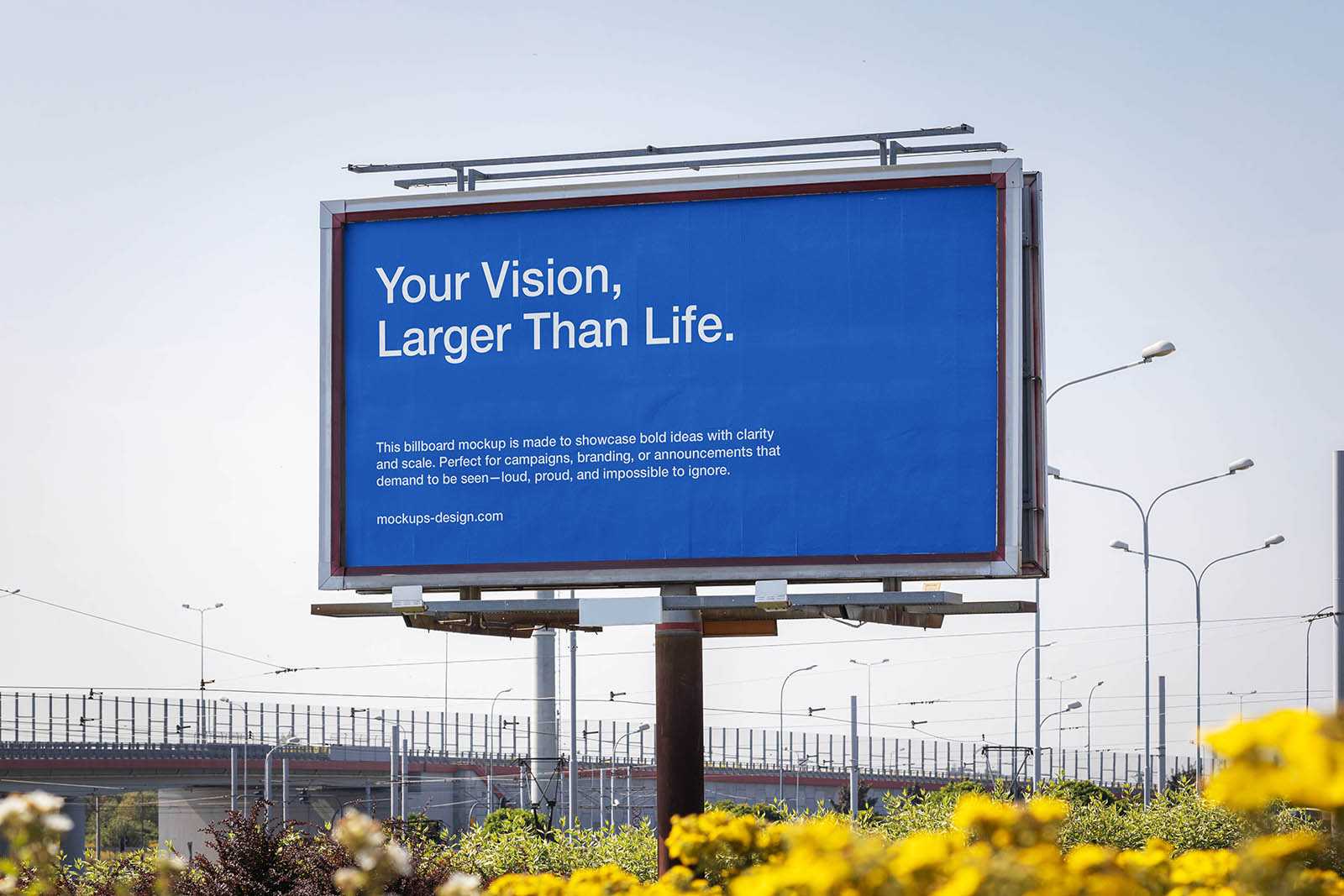 Billboard mockup – highway spotlight