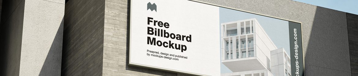 Billboard on a concrete wall mockup - Instant Download