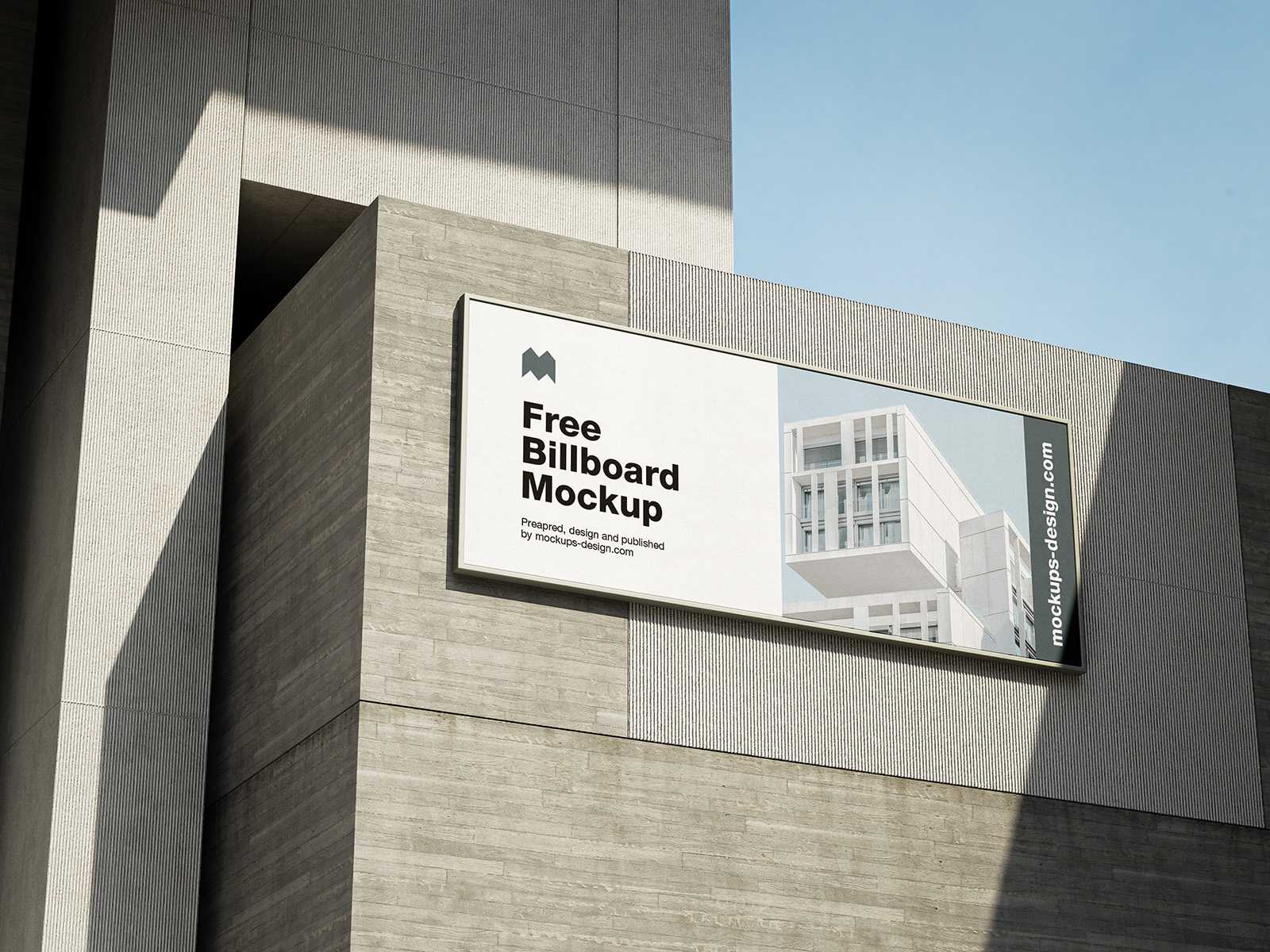 Billboard on a concrete wall mockup - Instant Download