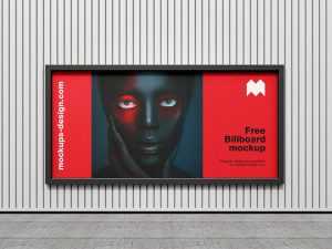 Billboard on a corrugated sheet mockup - Instant Download