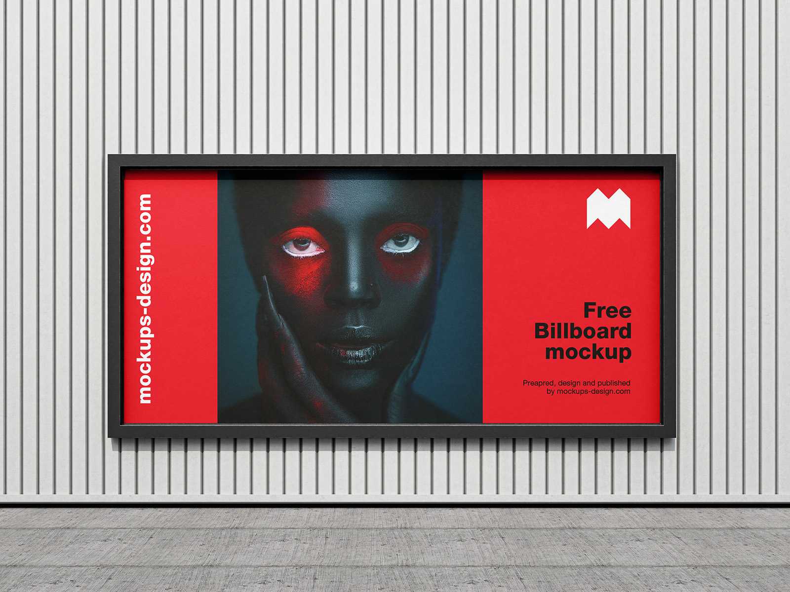 Billboard on a corrugated sheet mockup - Instant Download