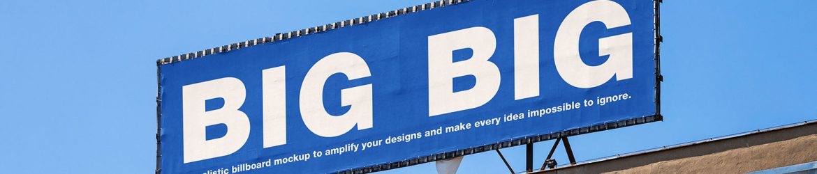 Billboard on the building mockup