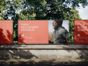Billboard on the fence mockup