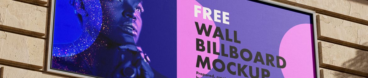 Billboard on the wall mockup