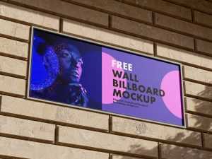 Billboard on the wall mockup