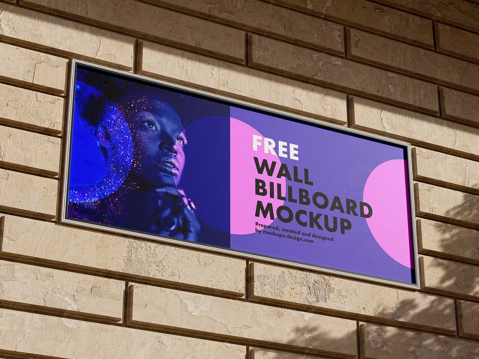 Billboard on the wall mockup