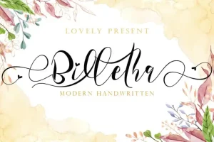 Billetha Calligraphy Font