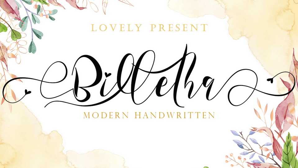Billetha Script Font › Fontesk