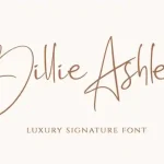 Billie Ashley Handwritten Font - Fonte Grátis Billie Ashley Handwritten Font