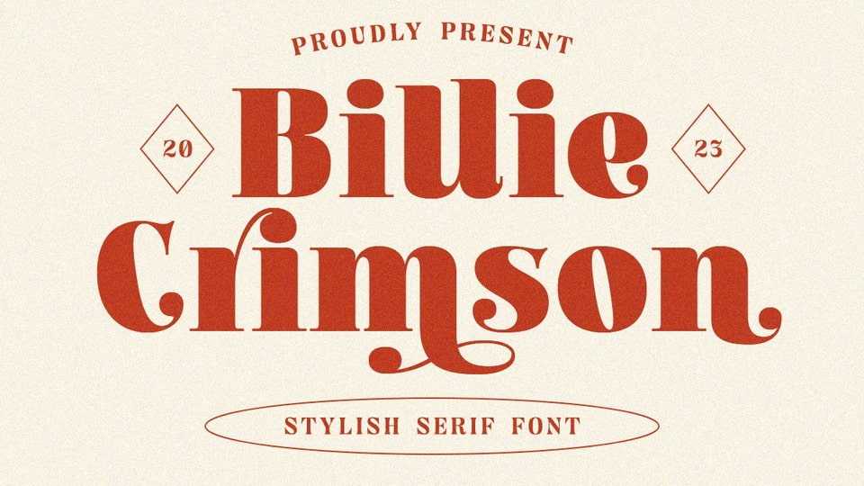 Billie Crimson Font › Fontesk