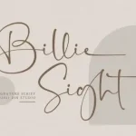 Billie Sight Calligraphy Font